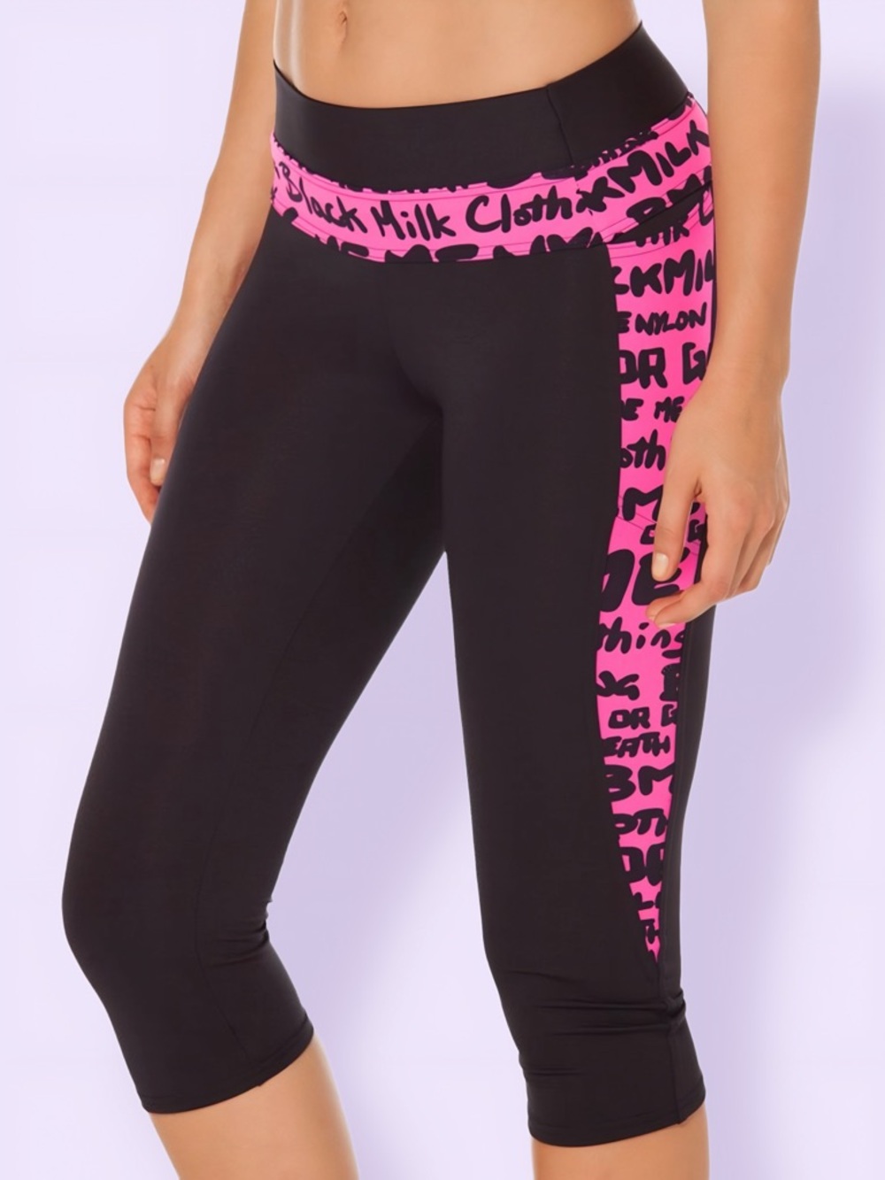 Blackmilk BM-Pro Highlighter Pink Combat Pants S BMC Pocket Leggings Cropped Gym